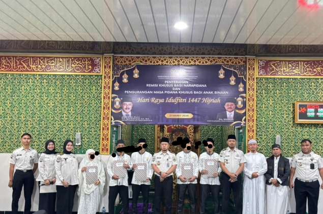 1140 Warga Binaan Lapas Bangkinang Dapat Remisi Khusus Idul Fitri, 3 Diantaranya Perempuan
